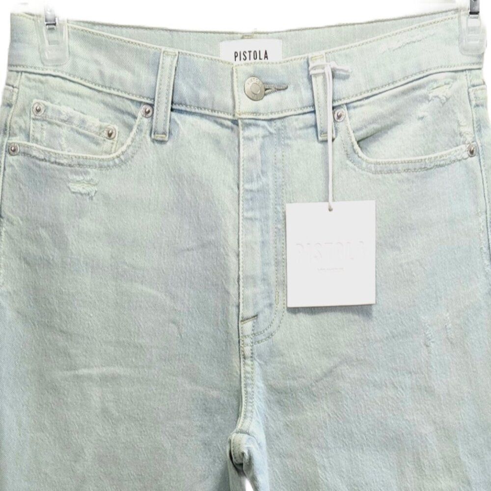 NWT PISTOLA ALEXA "LOCALS VINTAGE" HIGH RISE SPLIT FLARE 5 POCKET DENIM JEANS 26 - Picture 6 of 14